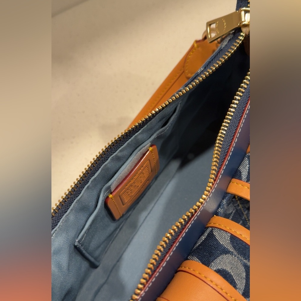 Denim Ashton Bag with Cherry charm...NWOT - Picture 9 of 12